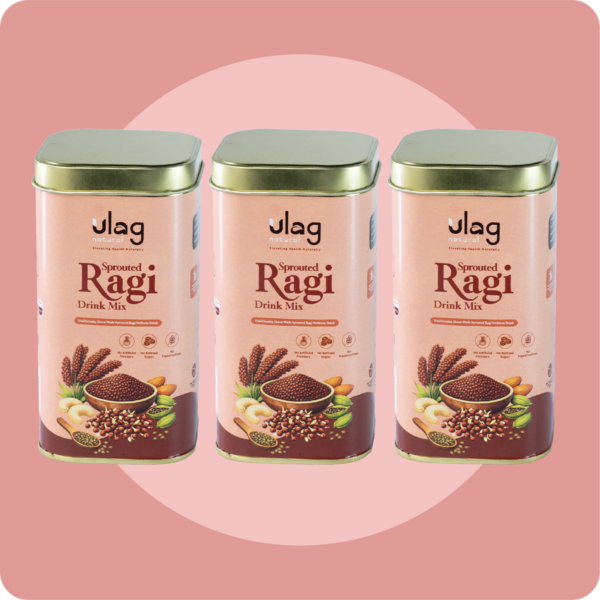 Sprouted Ragi Drink Mix - ulagnaturals