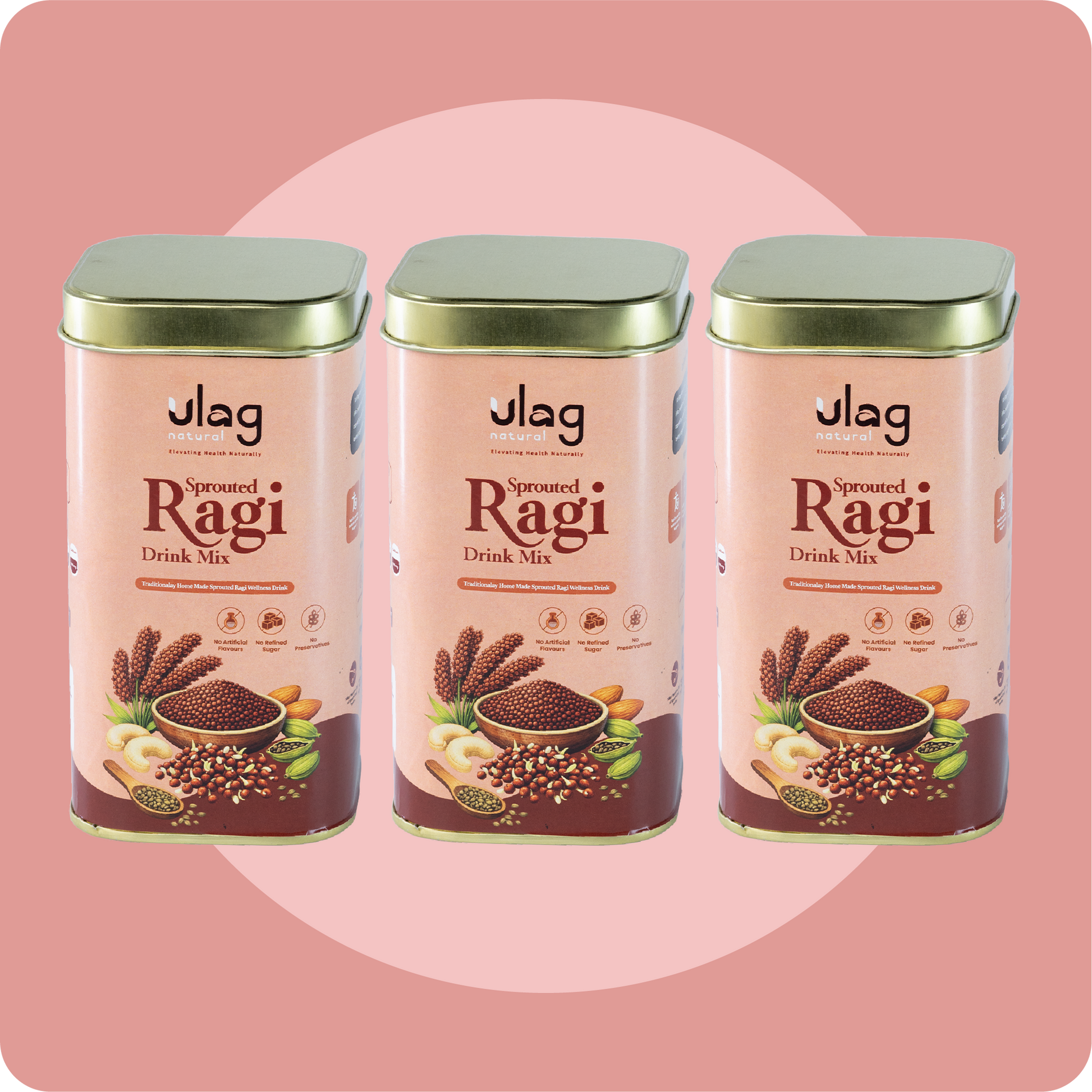 Sprouted Ragi Drink Mix - ulagnaturals