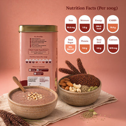 Sprouted Ragi Drink Mix - ulagnaturals